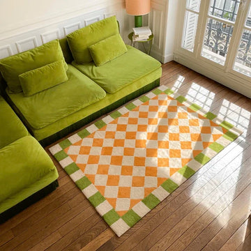 Affordable Luxury Retro Living Room Sofa and Coffee Table Carpet, Home, Balcony, Bathroom, Porch Rug, Irregular,  Cloakroom
